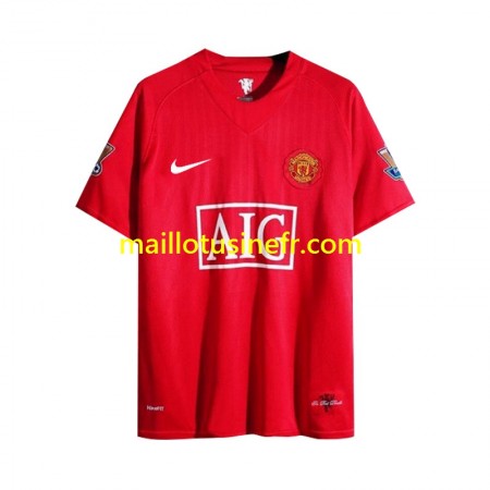 Maillot de Foot Manchester United 2007 Domicile Retro Manches Longues